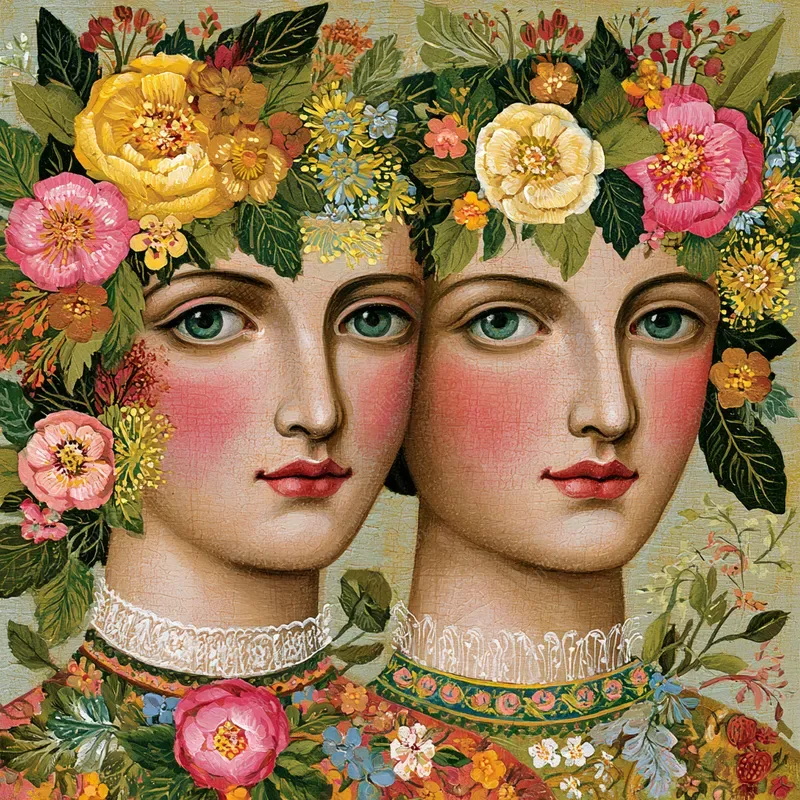 Enchanted Folk Floral Art
