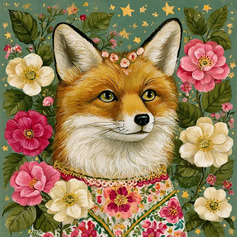 Enchanted Folk Floral Art