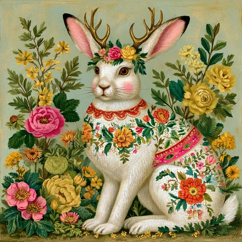 Enchanted Folk Floral Art