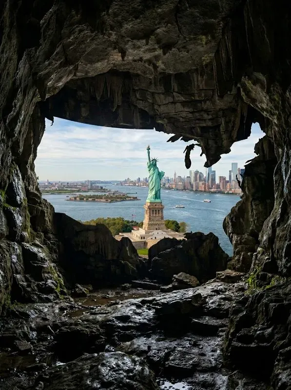 Cave Window Landmark Views Any Country