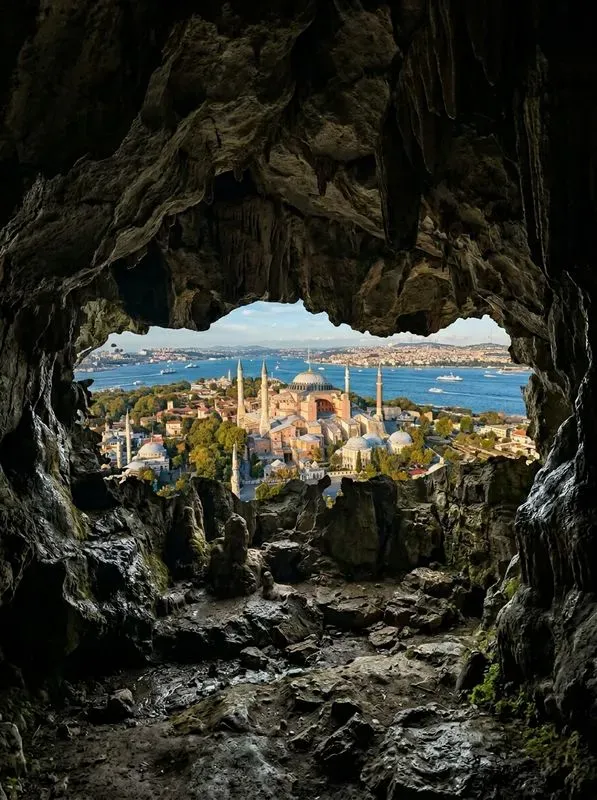 Cave Window Landmark Views Any Country