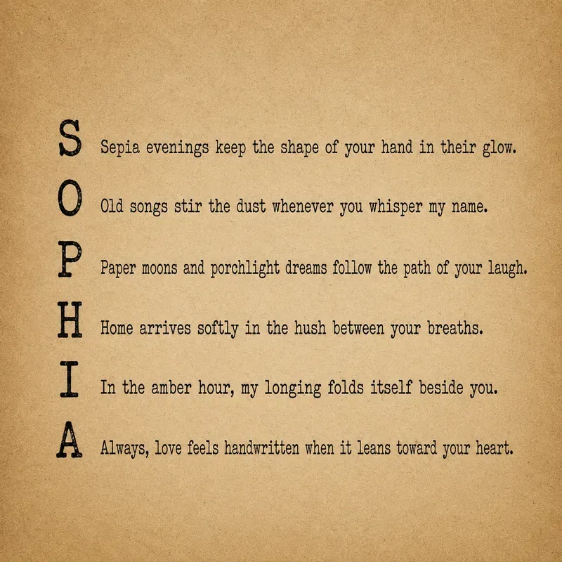 Acrostic Name Poems