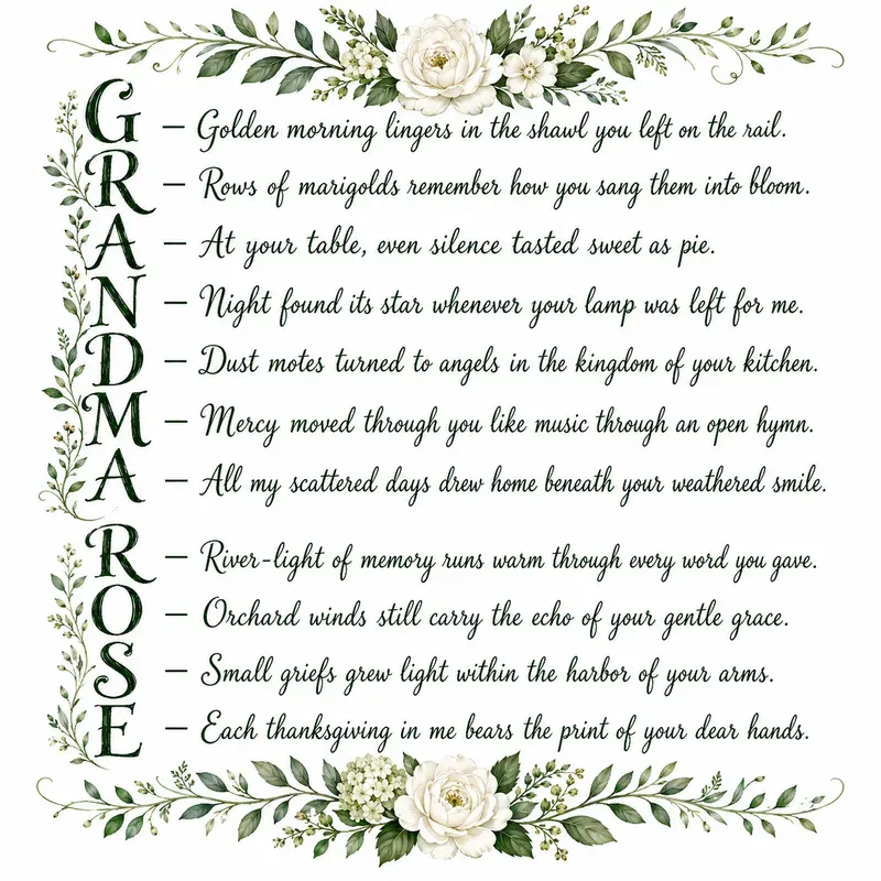 Acrostic Name Poems