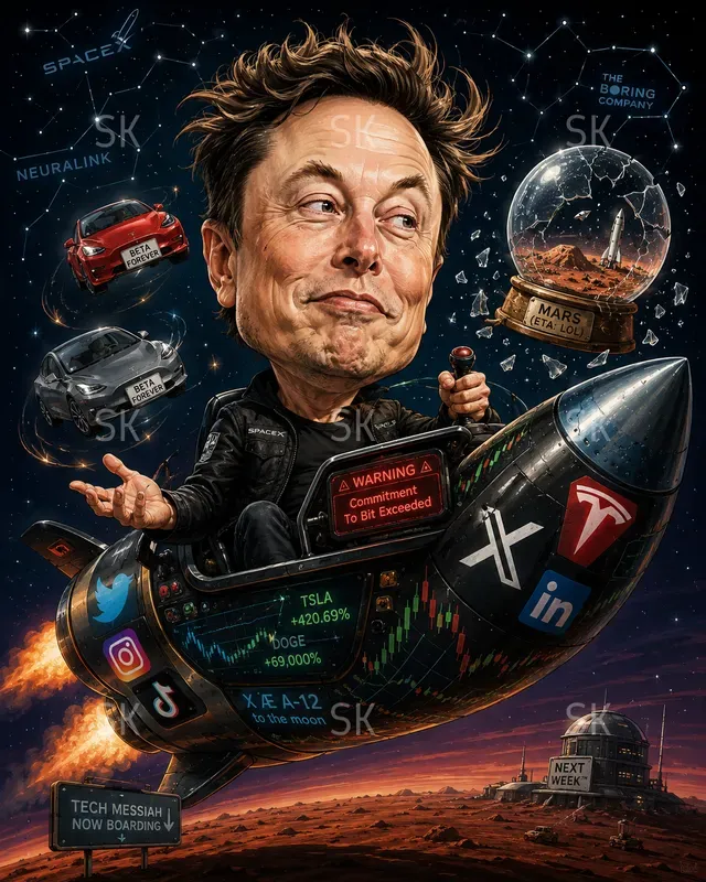 Cinematic Famous People Caricatures