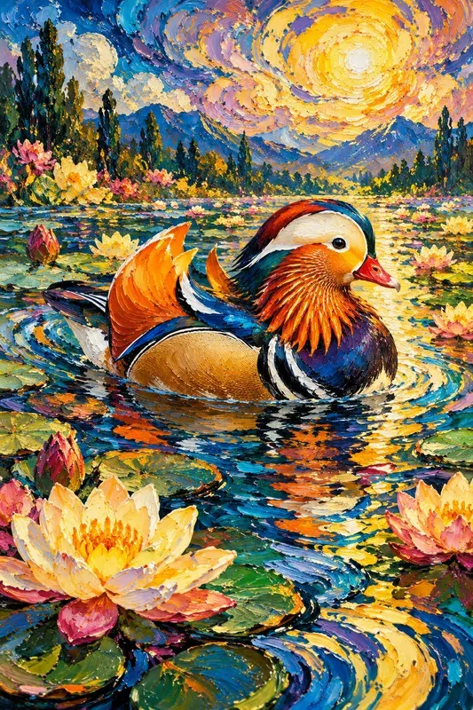 Vibrant Impasto Nature Animal Wall Art