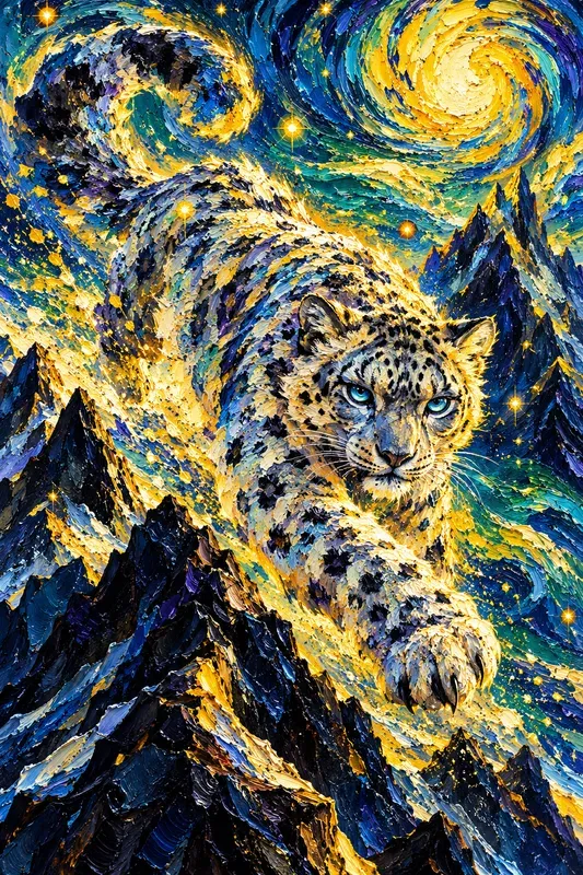 Vibrant Impasto Nature Animal Wall Art