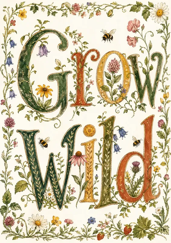 Childrens Storybook Typography Posters