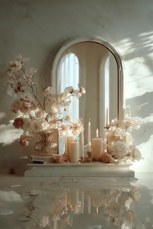 Ethereal White Marble Editorial Scenes