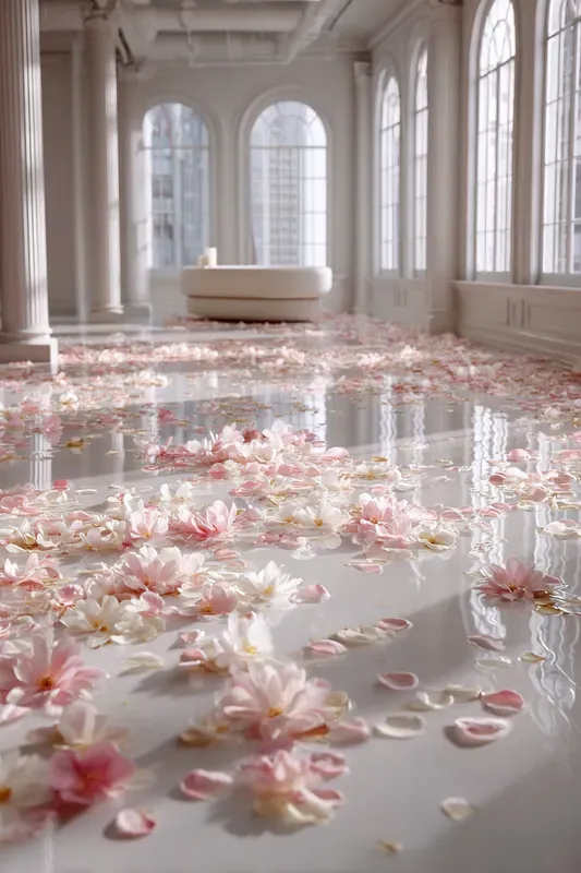 Ethereal White Marble Editorial Scenes