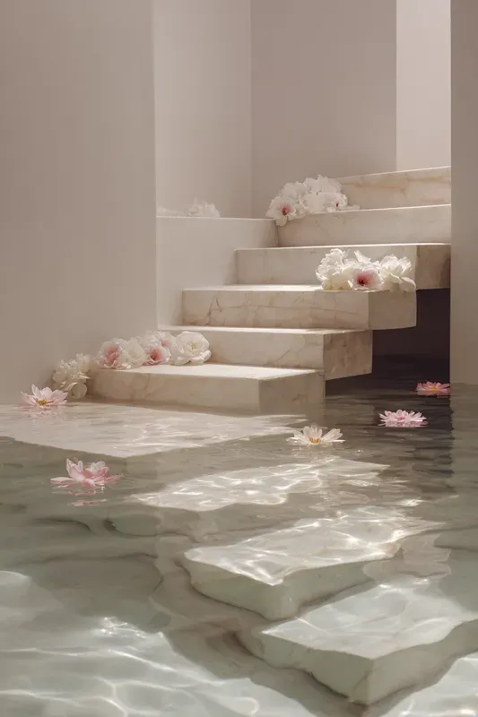 Ethereal White Marble Editorial Scenes