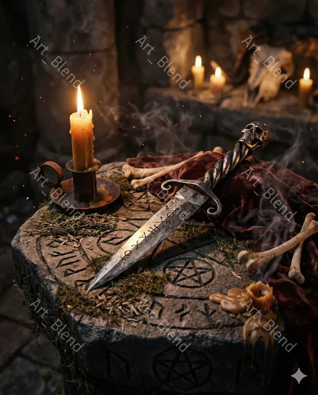 Dark Gothic Ritual Still Lifes