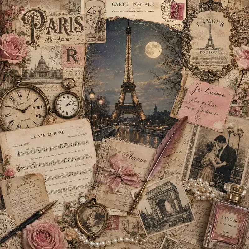 Vintage Dreamscape Collage Posters
