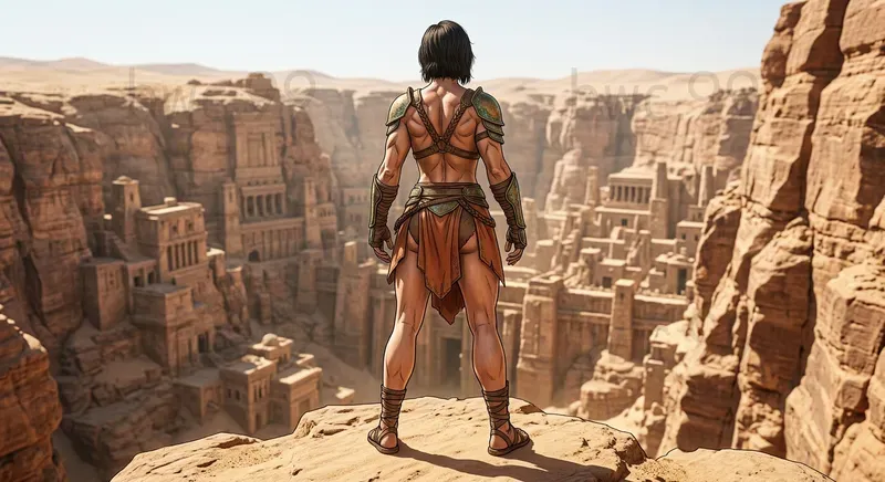 Realistic Comic Heroines Back View