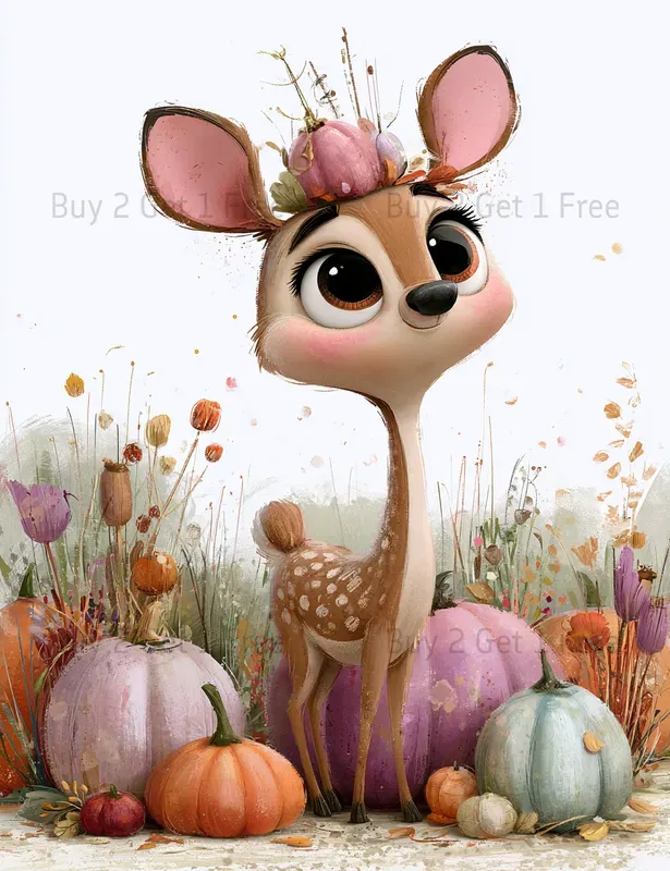 Farmhouse Pumpkin Decor Clipart Prints