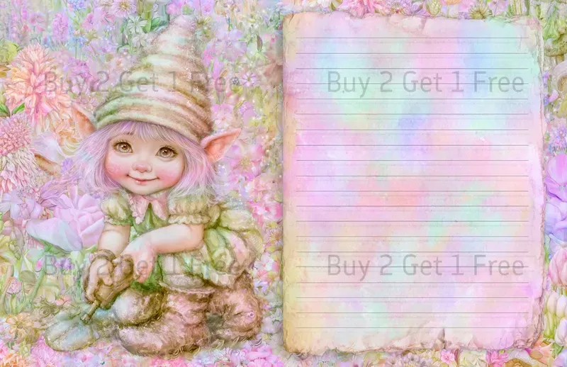 Gnome Girl Double Pages