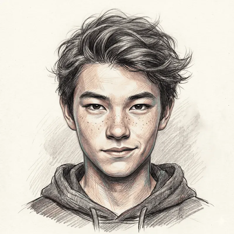 Colored Pencil Portrait Sketches