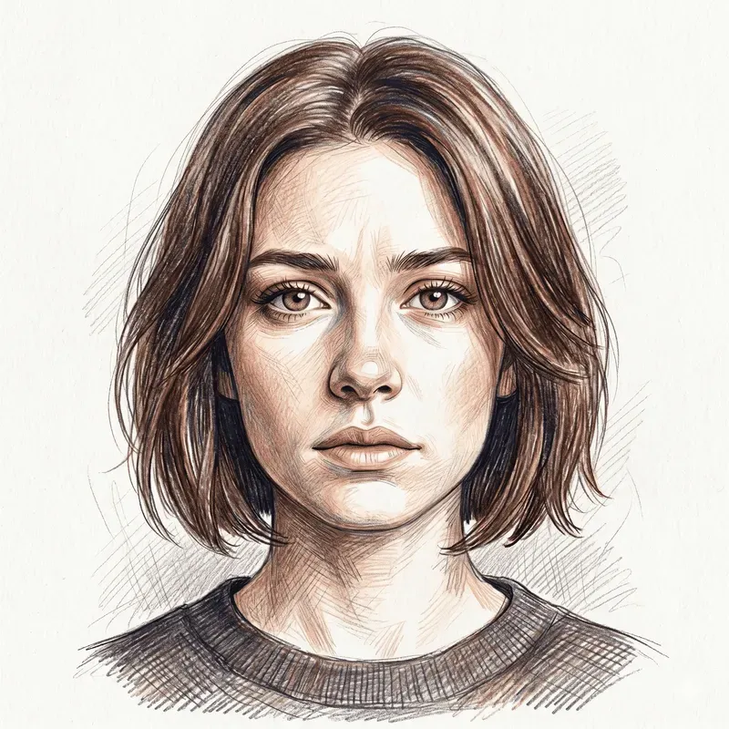 Colored Pencil Portrait Sketches