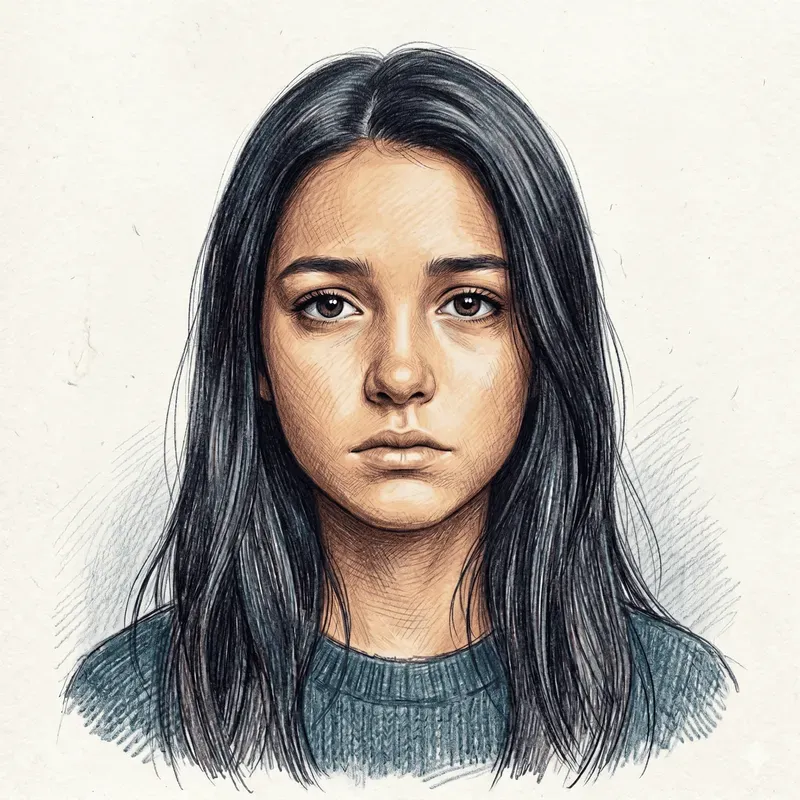 Colored Pencil Portrait Sketches