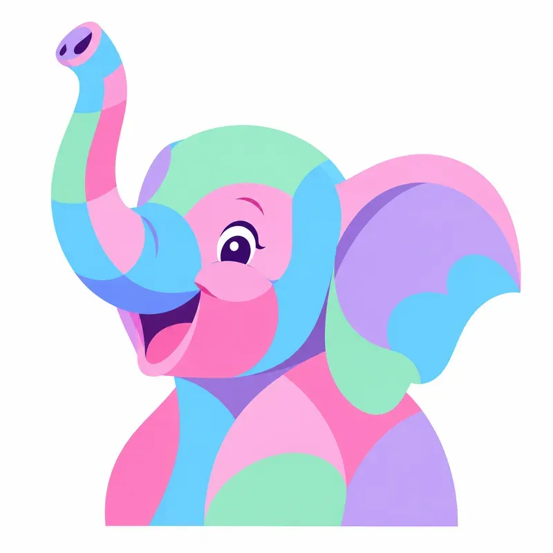 Geometric Color Block Animals