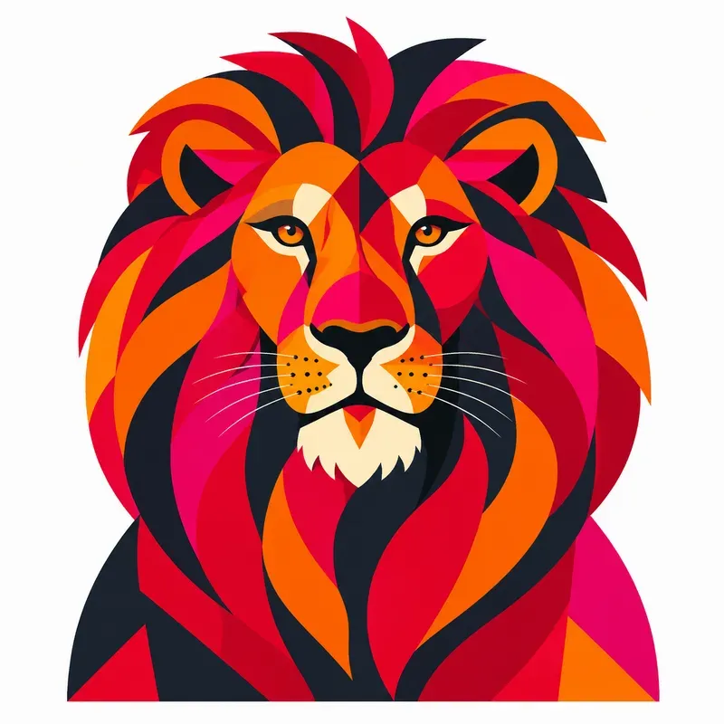 Geometric Color Block Animals