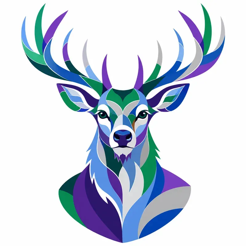 Geometric Color Block Animals
