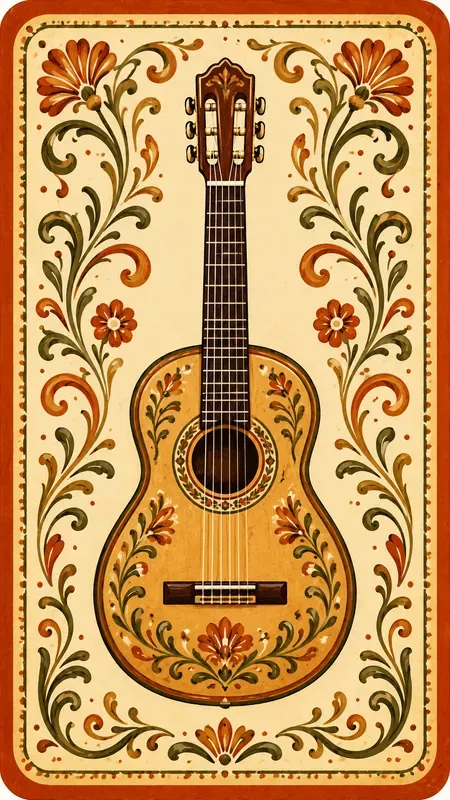 Spanish Folk Art Mini Card Illustrations