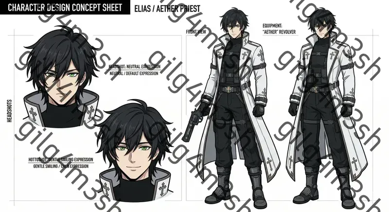 Anime Character Concept Sheets