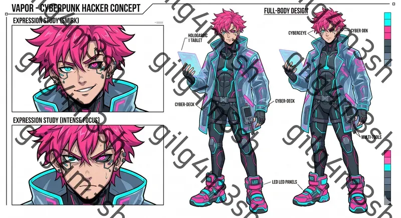 Anime Character Concept Sheets