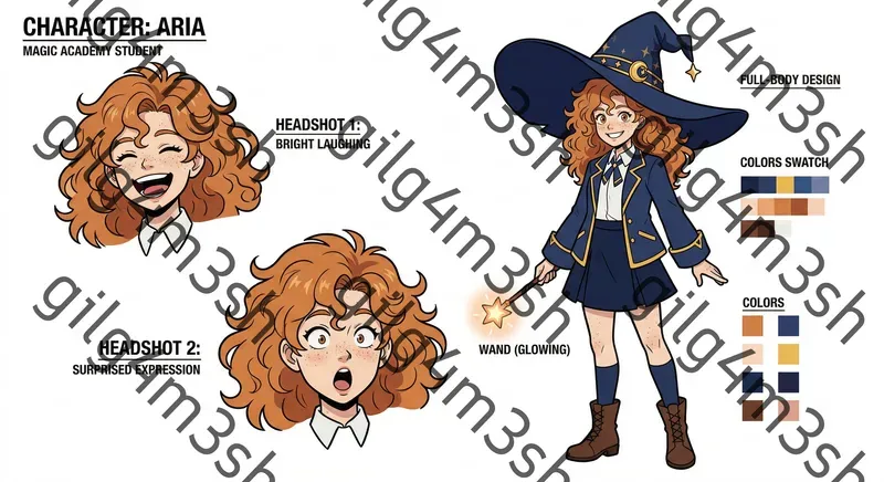 Anime Character Concept Sheets