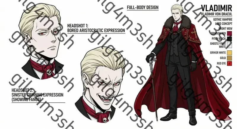 Anime Character Concept Sheets