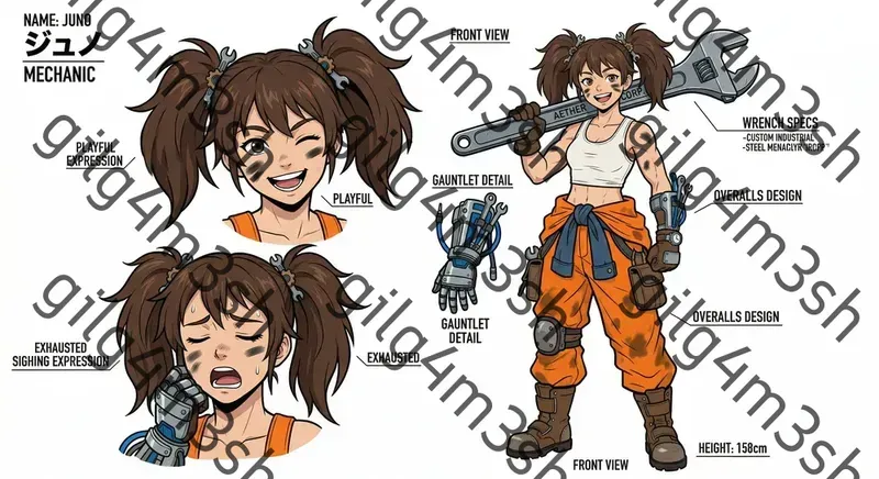 Anime Character Concept Sheets