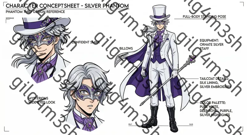 Anime Character Concept Sheets