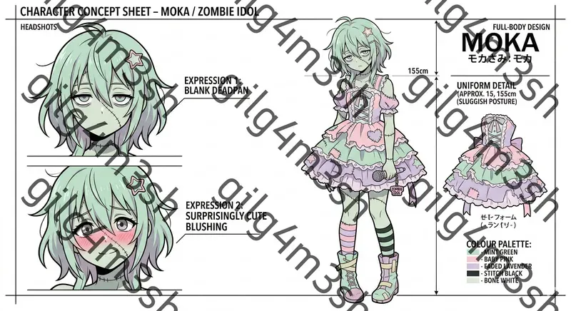 Anime Character Concept Sheets