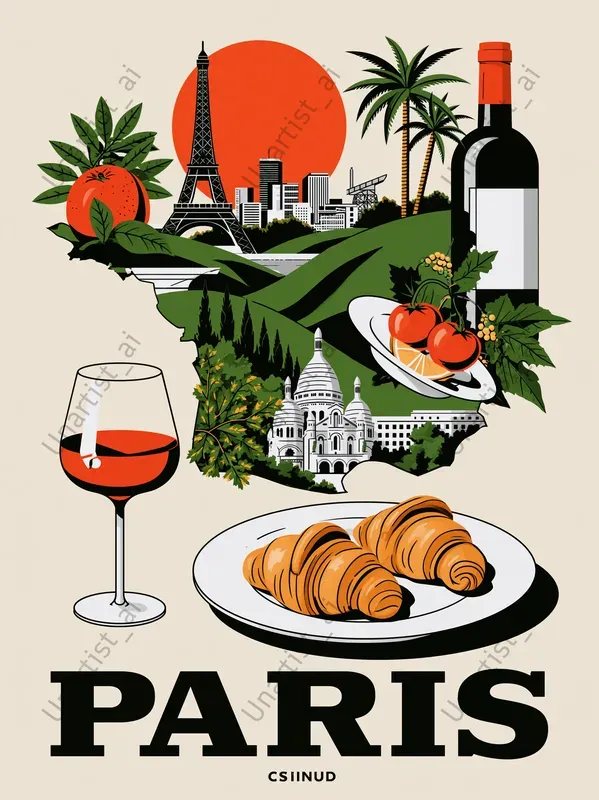 Vector Tour Poster City Illustrations