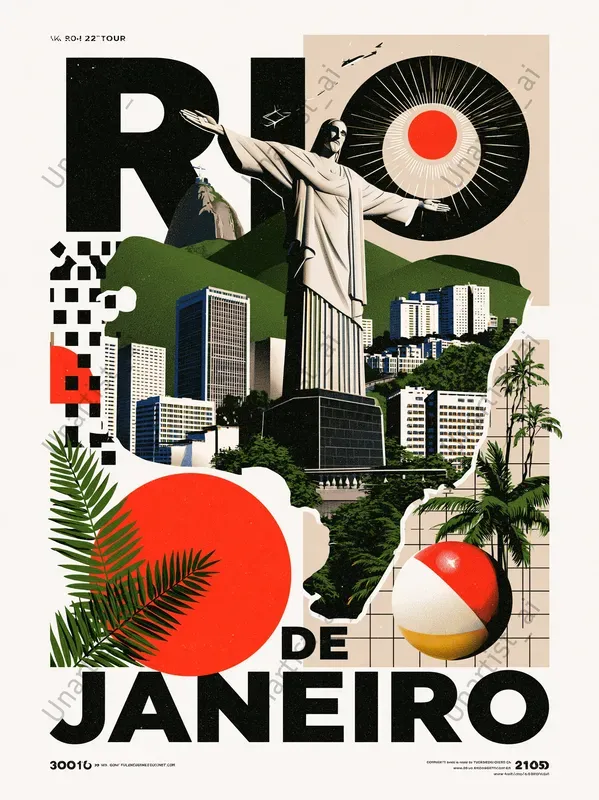 Vector Tour Poster City Illustrations