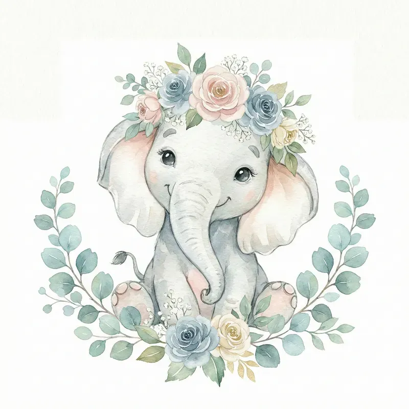 Whimsical Watercolor Boho Clipart