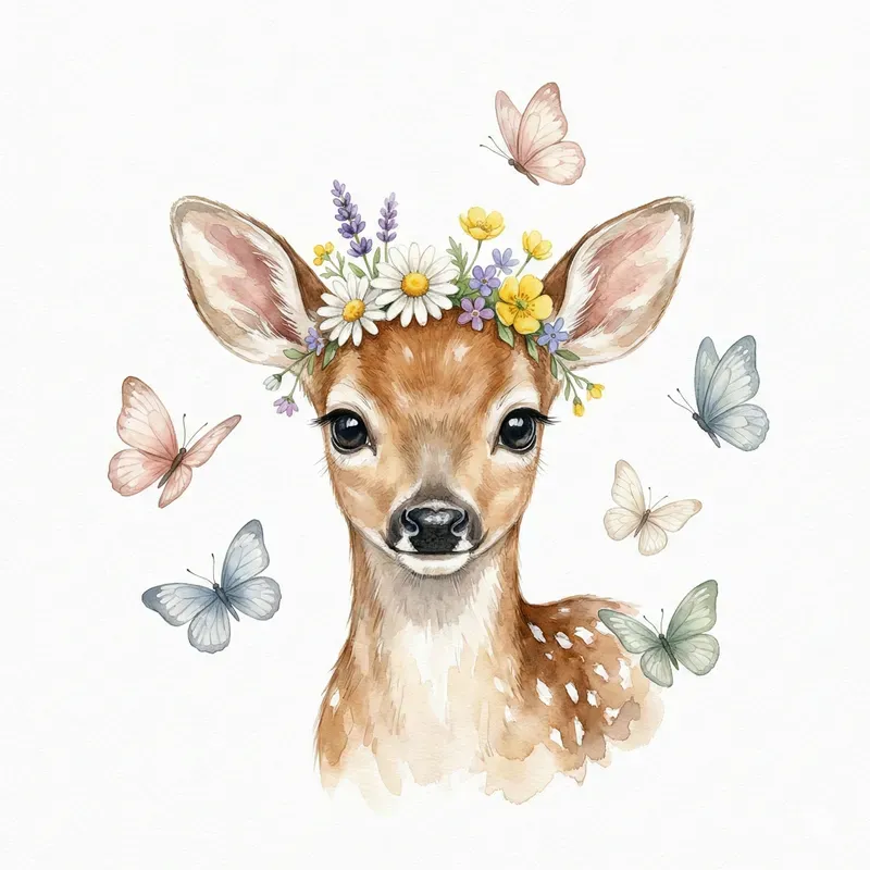 Whimsical Watercolor Boho Clipart