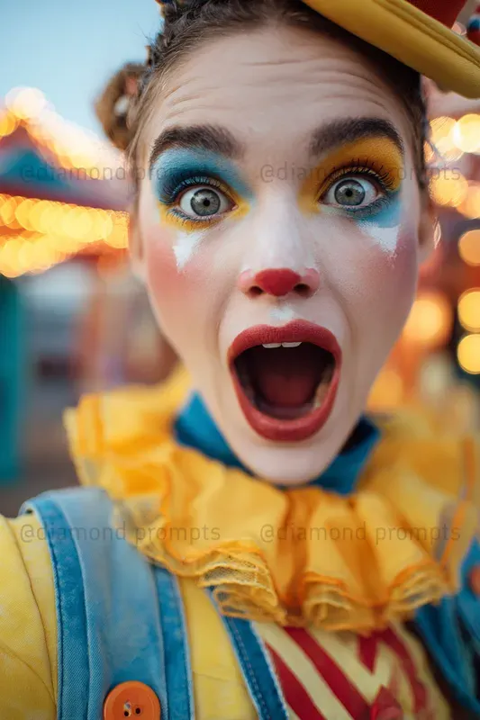 Expressive Clown Portraits