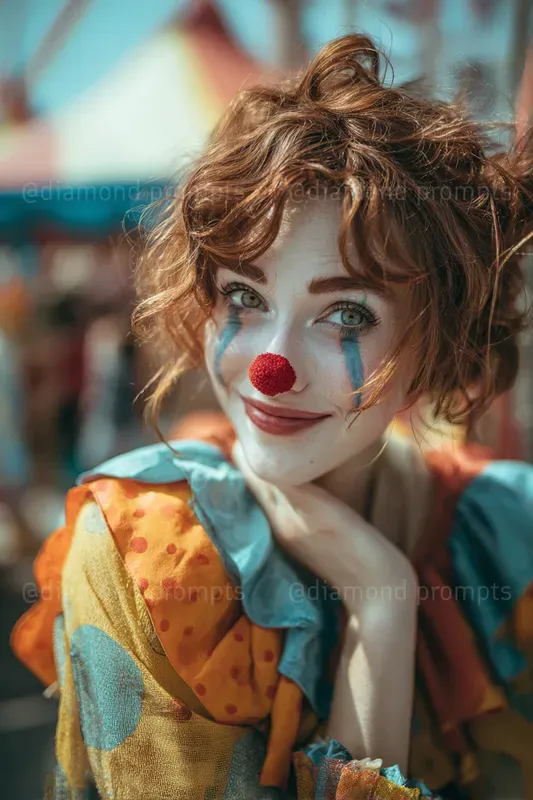 Expressive Clown Portraits