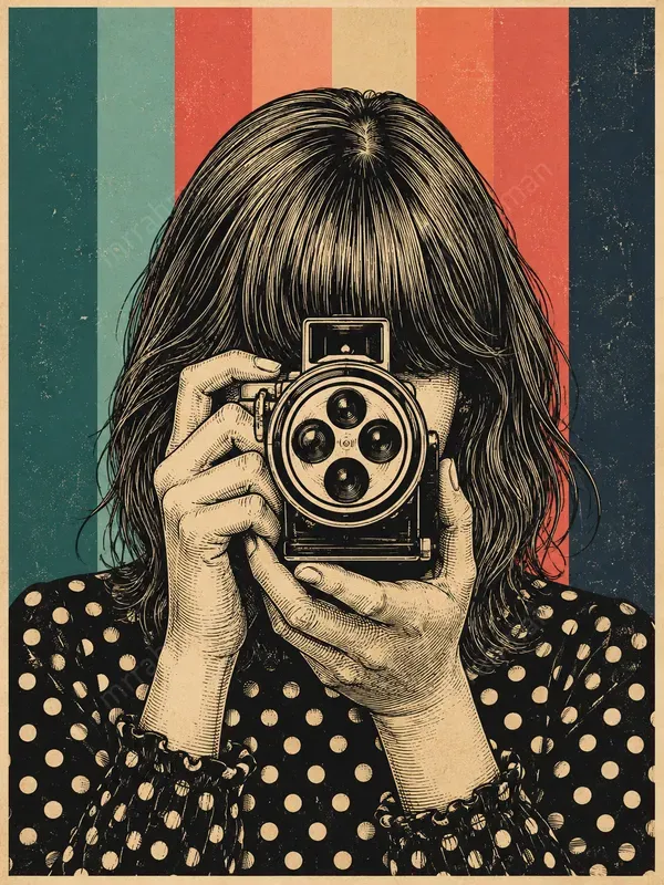 Vintage Camera Engraved Illustrations