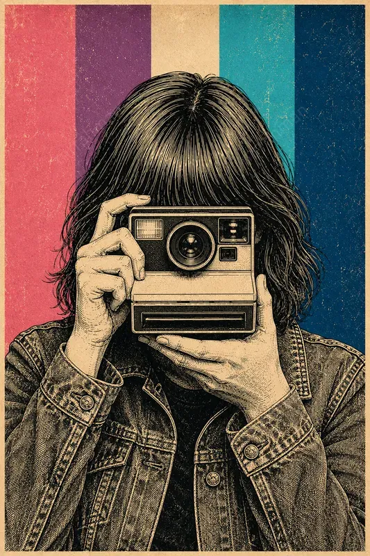 Vintage Camera Engraved Illustrations