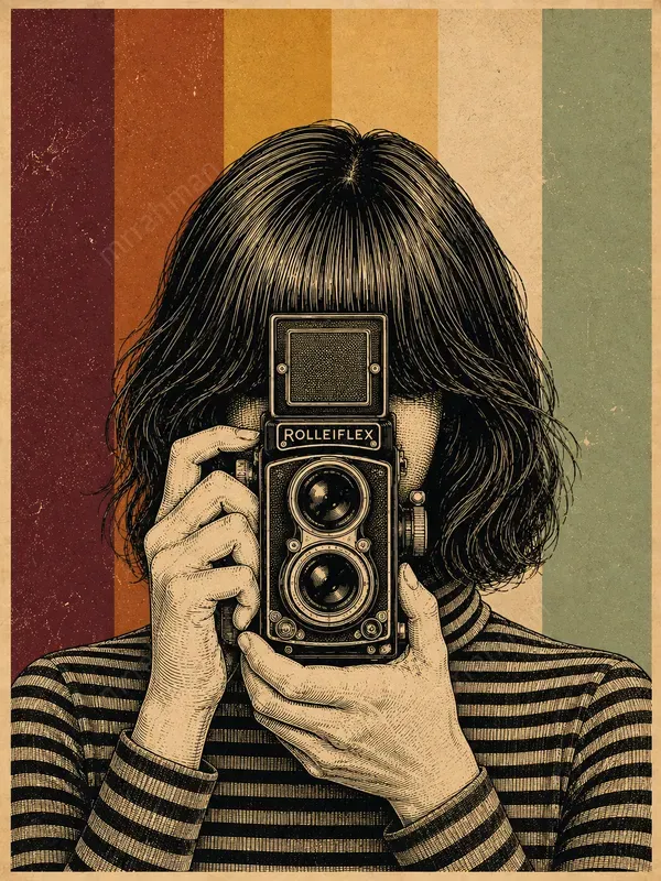 Vintage Camera Engraved Illustrations