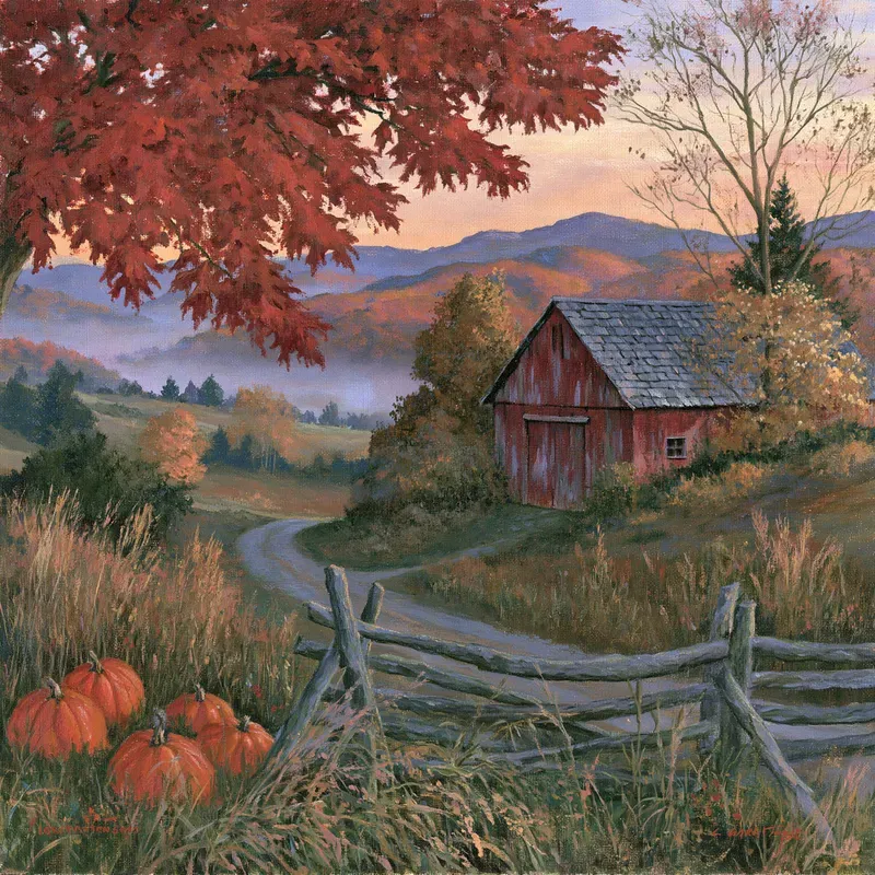 Rustic Autumn Countryside Landscapes