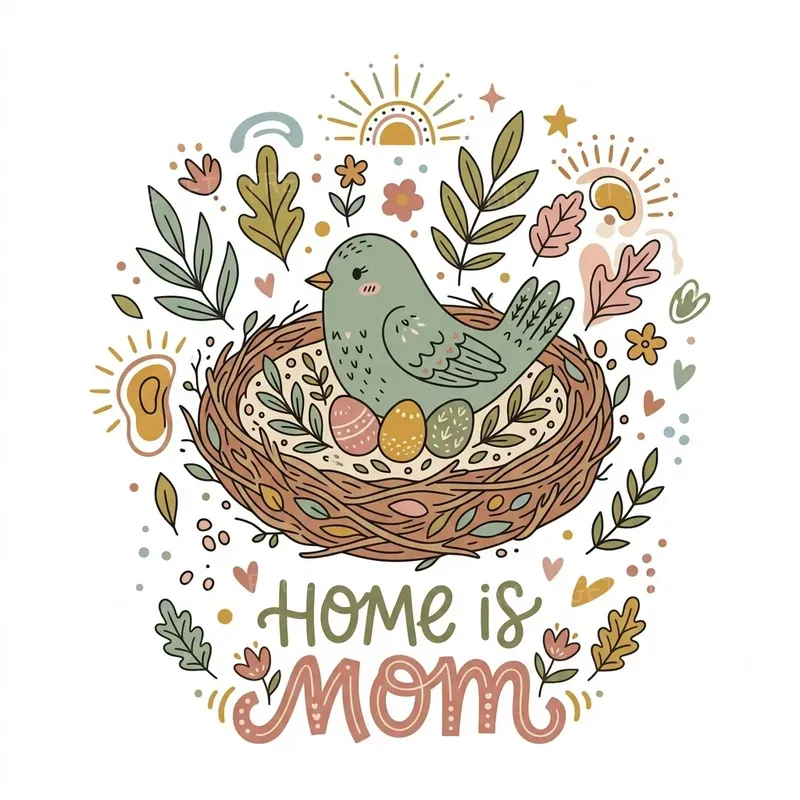 Cute Mom Quote Illustrations