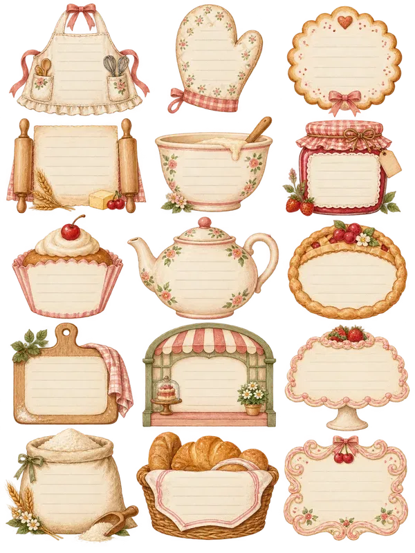 Watercolor Stationery Clipart Frames