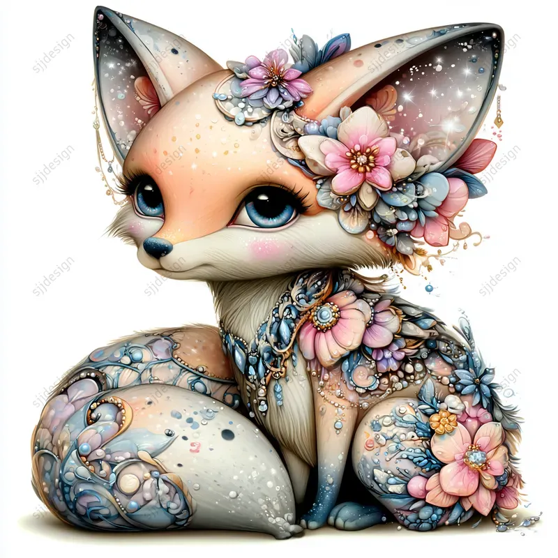 Cute Whimsical Kawaii Doll Art