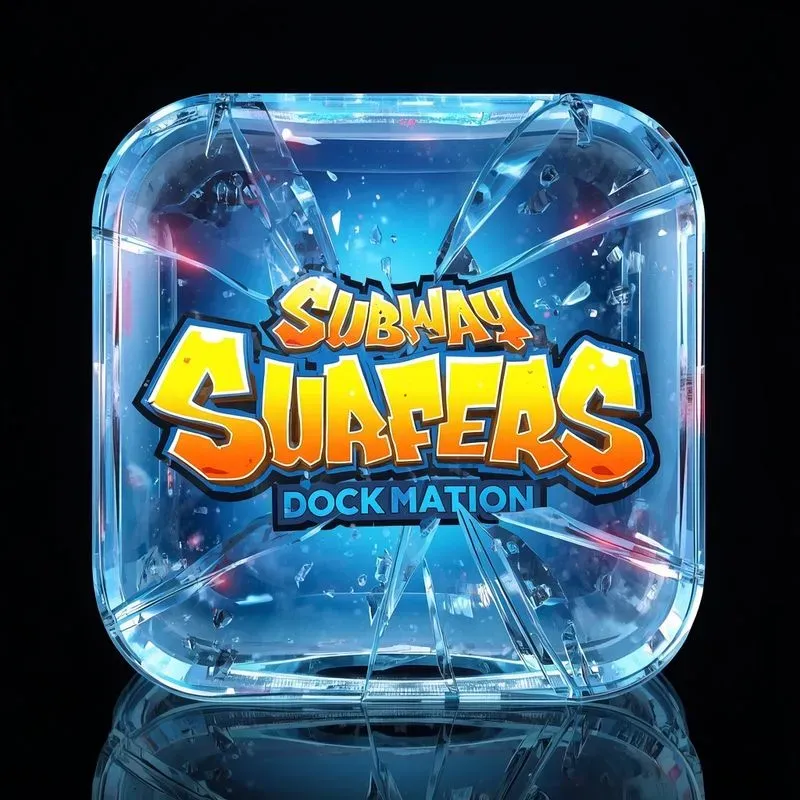 3D Ice Glacier Mobile App Logos
