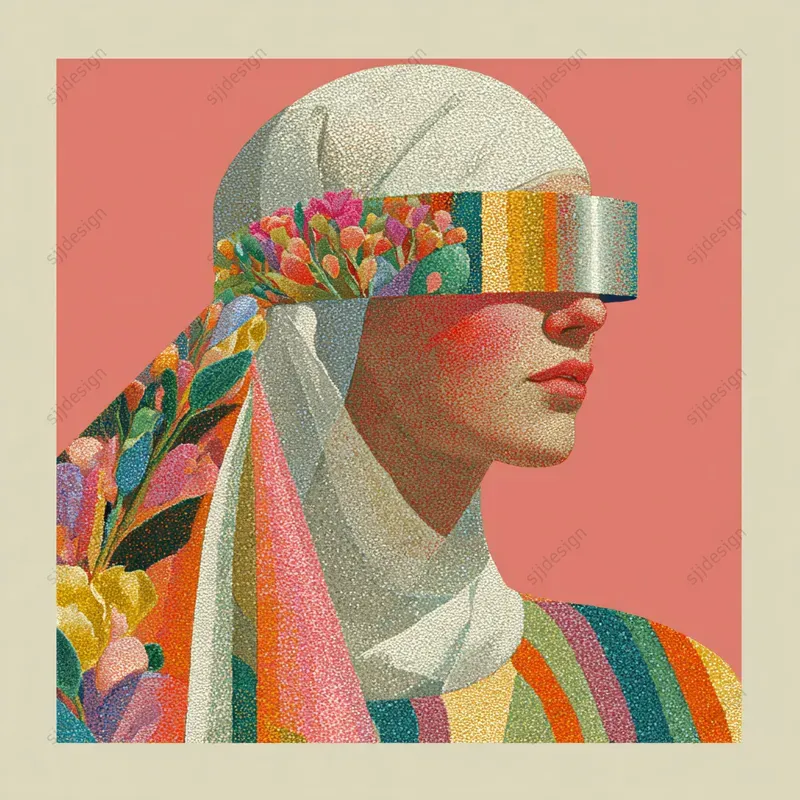 Modern Cubist Retro Portraits