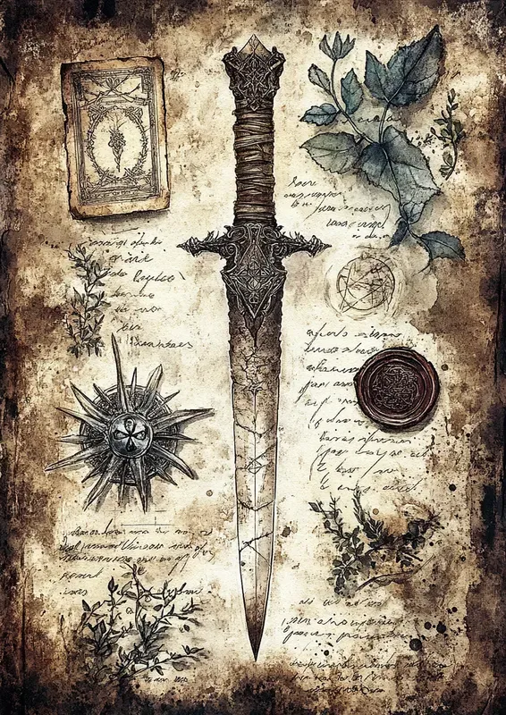 Ancient Witch Grimoire Junk Journal Pages