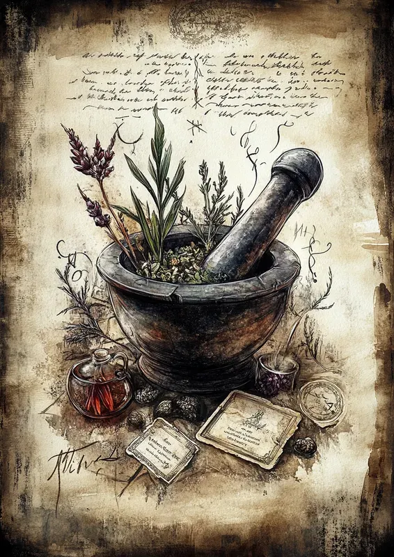 Ancient Witch Grimoire Junk Journal Pages